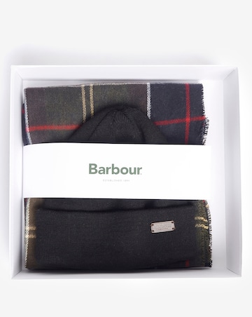 Barbour Swinton Beanie & Galingale Scarf Gift Set - Tartan