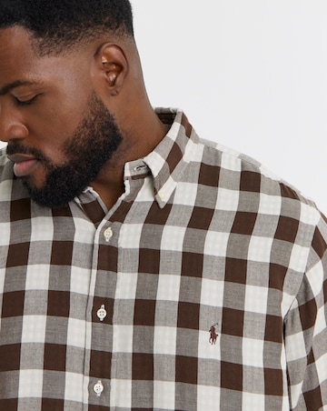 Polo Ralph Lauren Long Sleeve Brushed Check Shirt - Brown