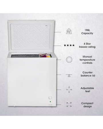 Abode A198CF0E1W 198L Chest Freezer - White