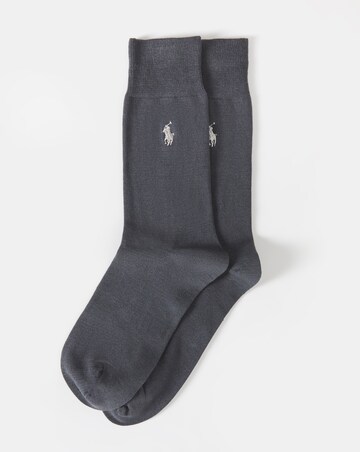 Polo Ralph Lauren 2 Pack Mercerized Crew Sock - Dark Grey