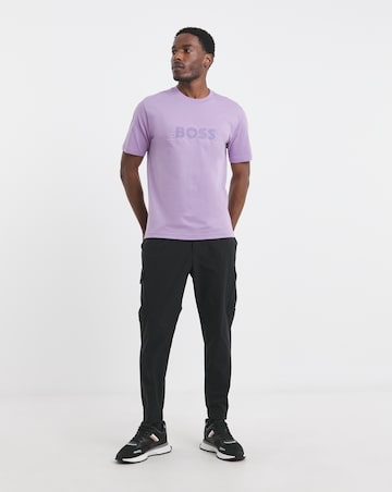 BOSS Short Sleeve Drop Needle Logo T-Shirt - Purple
