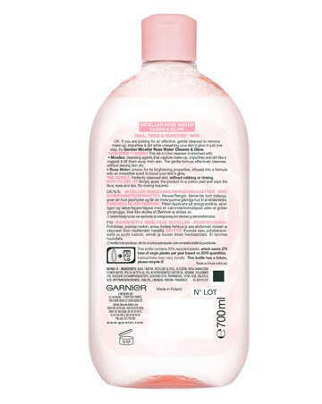 Garnier Micellar Rose Cleansing Water for Dull and Sensitive Skin 700ml