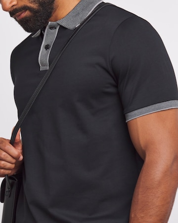 Folio Smart Supima Polo Long Length-Black