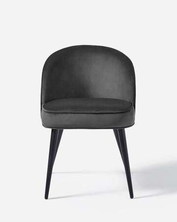 Oslo Panel End Dining Table with 6 Emilie Velvet Chairs