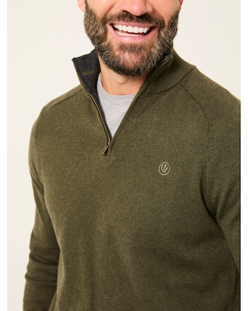 FatFace Rye 1/2 Neck Jumper (Regular & Tall) - Green