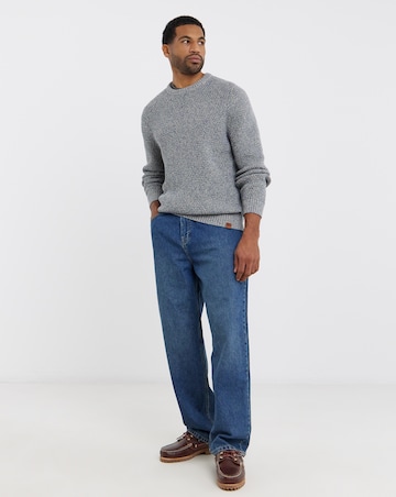 Timberland Cotton Textured Sweater - Blue