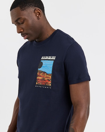 Napapijri Valdor Graphic T-Shirt - Navy