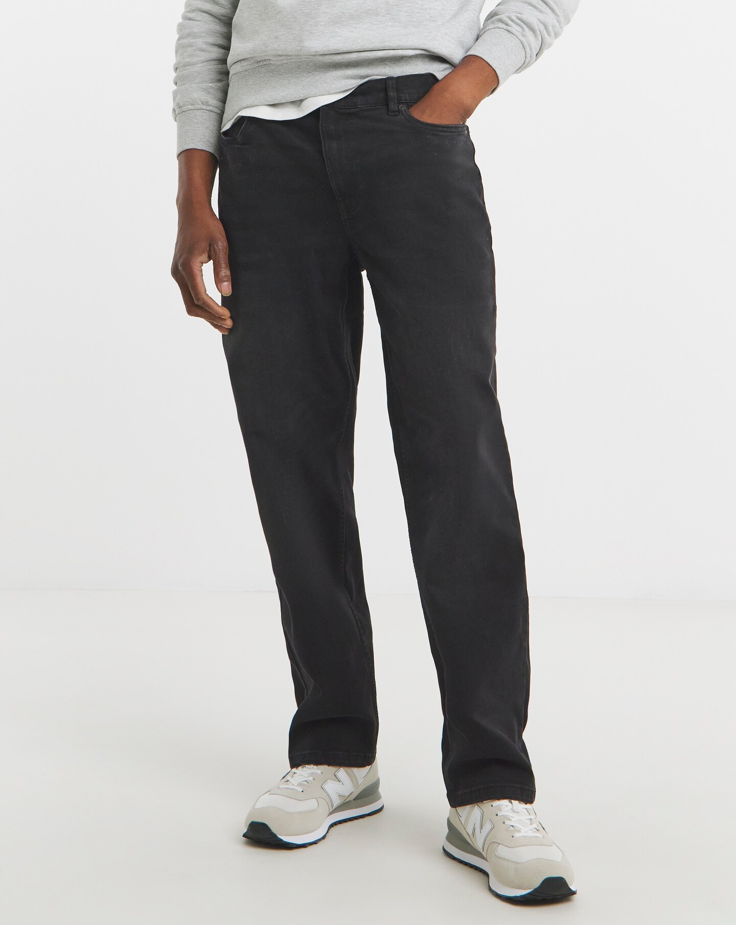 Straight Fit Stretch Jeans Blackwash