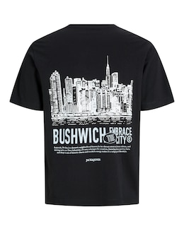 Jack &amp; Jones Bushwich Back Graphic T-Shirt - Black