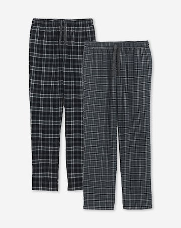2PK Brushed Flannel Check Loungepants