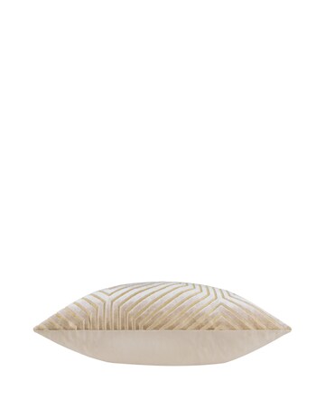 Paoletti Evoke Cut Velvet Large Cushion Cover - Mink