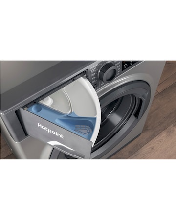 Hotpoint Anti-Stain NSWM 846 GG UK 8kg, 1400rpm Washing Machine - Graphite
