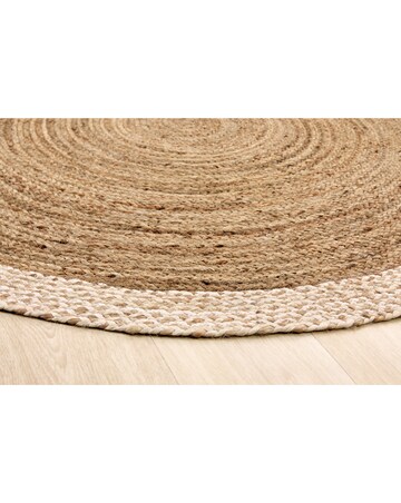 Jute Border Circle Rug