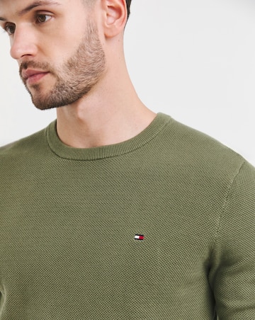Tommy Hilfiger Structured Crew Neck Jumper Olive