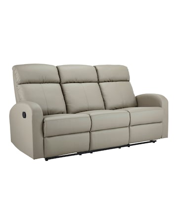 Ramsey Faux Leather Recliner 3 Seater Sofa