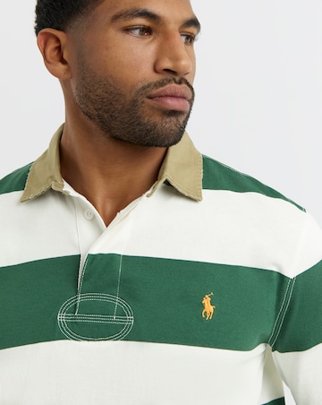 Polo Ralph Lauren Long Sleeve Stripe Rugby - Green/Cream