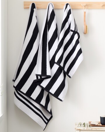 Bianca Reversible Stripe Jacquard Towels