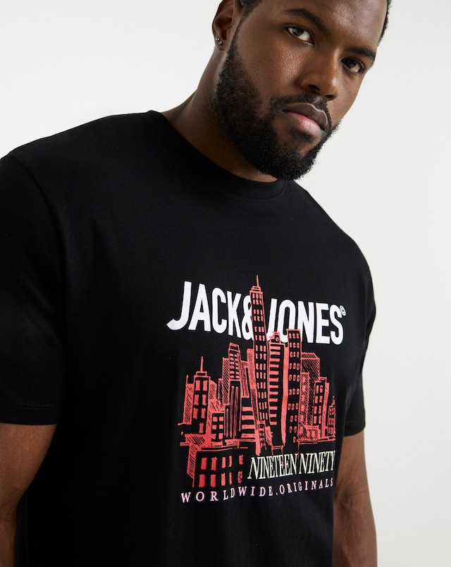 JACK & JONES York Logo T-Shirt - Black