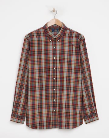 Polo Ralph Lauren Long Sleeve Navy Check Performance Shirt