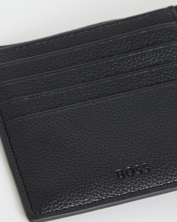 BOSS Embossed Logo Coin Wallet - Black