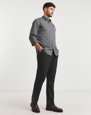 Grey Long Sleeve Formal Shirt Reg
