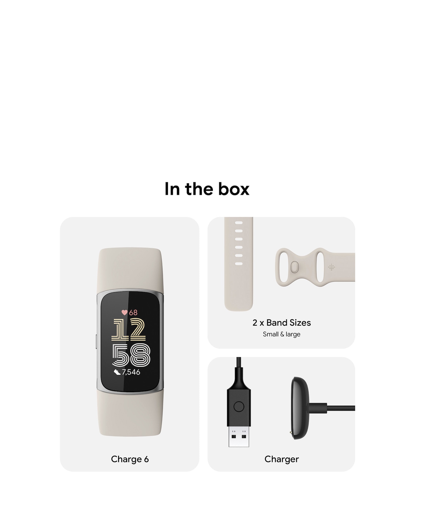 Fitbit Charge 6 Smart Watch - Silver | Jacamo