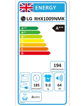 LG X10 RHX1009NMK 9kg Heat Pump Tumble Dryer - Slate Grey + Install