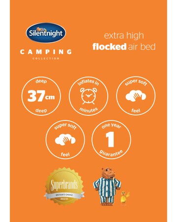 Silentnight Flocked Airbed with Electric Pump - Single