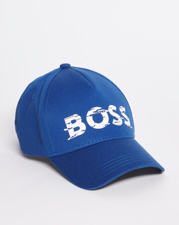 BOSS Bright Blue Pixel Logo Cap