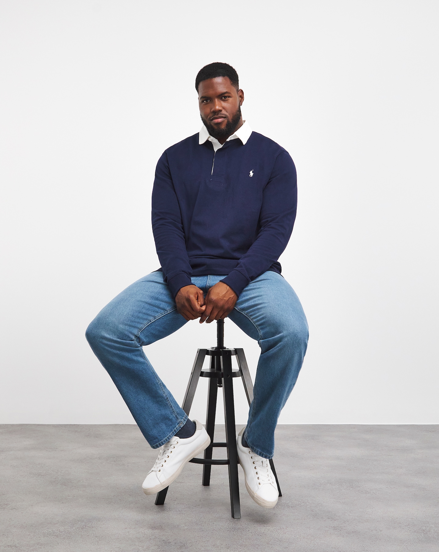 Polo Ralph Lauren Long Sleeve Navy Rugby | Jacamo