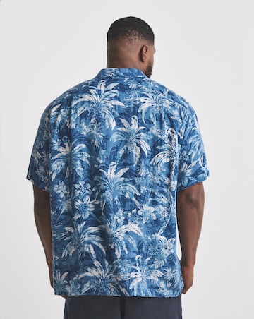 Polo Ralph Lauren Short Sleeve Printed Linen Shirt - Indigo