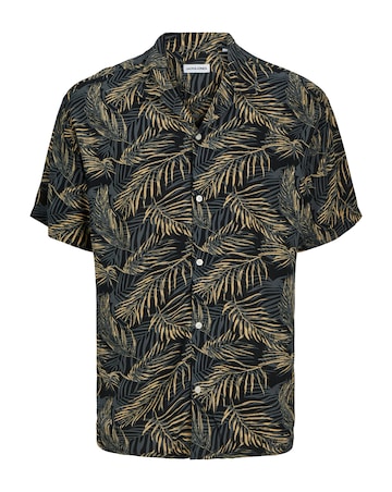 Jack & Jones Jeff Print Resort Shirt - Black