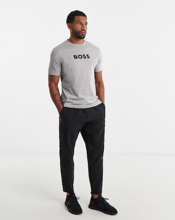 BOSS Short Sleeve Large Logo T-Shirt - Grey