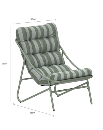 Charles Bentley Green Stripe Bistro Set