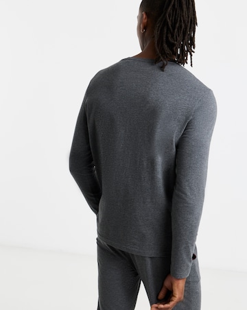 BOSS Mix & Match Long Sleeve Lounge T-Shirt - Charcoal