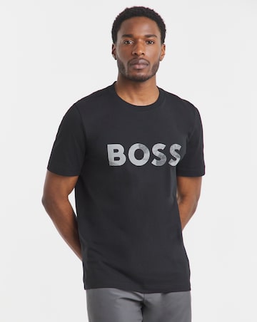 BOSS Short Sleeve Print Logo T-Shirt - Black