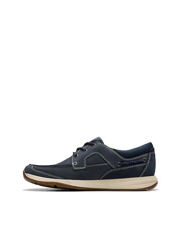 Clarks Sailview Lace Shoes - Navy