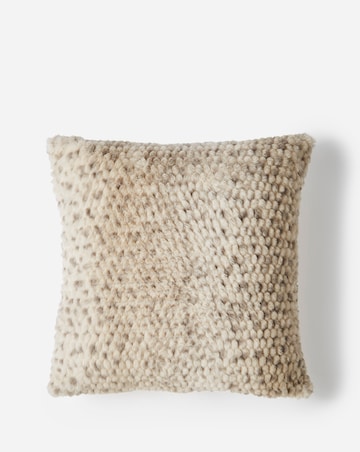 Bobble Textured Faux Fur Cushion