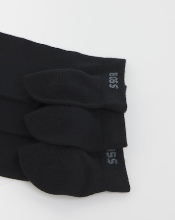 BOSS 3 Pack Bamboo Logo Trainer Sock - Black