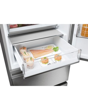 Haier HTW5618ENMG Combi Series 5 180cm Fridge Freezer - Inox