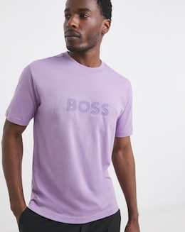 BOSS Short Sleeve Drop Needle Logo T-Shirt - Purple