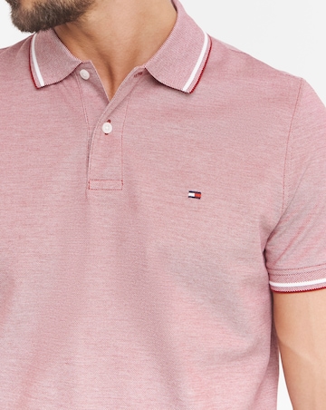 Tommy Hilfiger Short Sleeve Oxford Two Tone Polo - Red