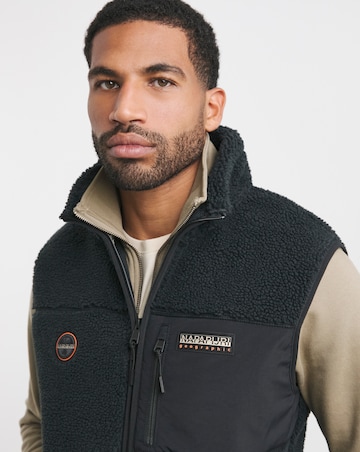 Napapijri Yupik Black Gilet Fleece - Black