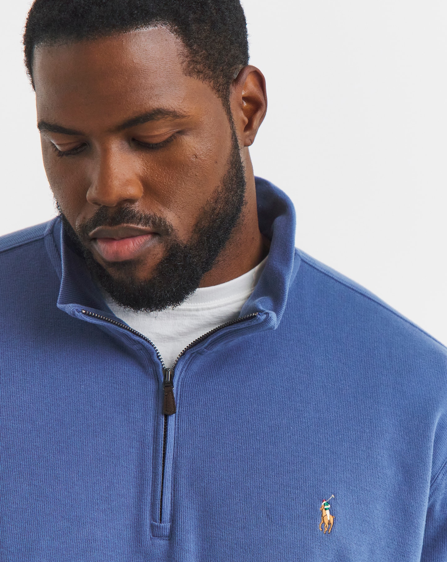 Polo Ralph Lauren Estate Rib 1/2 Zip Pullover - Old Royal | Jacamo