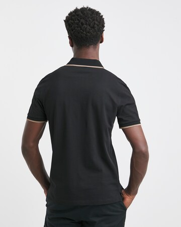 BOSS Short Sleeve Black Tipped Collar Polo