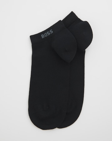 BOSS 3 Pack Bamboo Logo Trainer Sock - Black