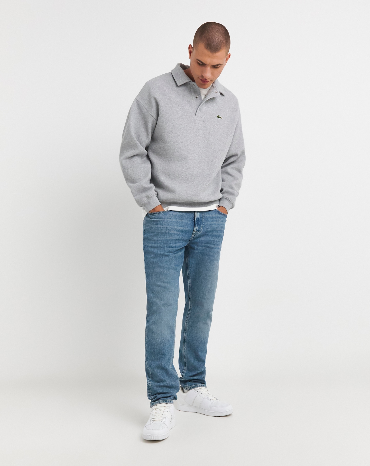 Lacoste grey sweatshirt deals