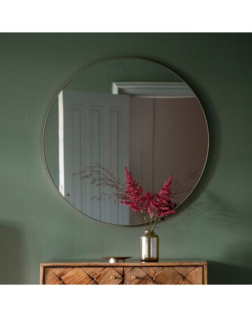 Gallery Bowie Round Mirror Silver