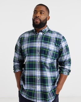 Polo Ralph Lauren Long Sleeve Classic Oxford Check Shirt - Green/Blue