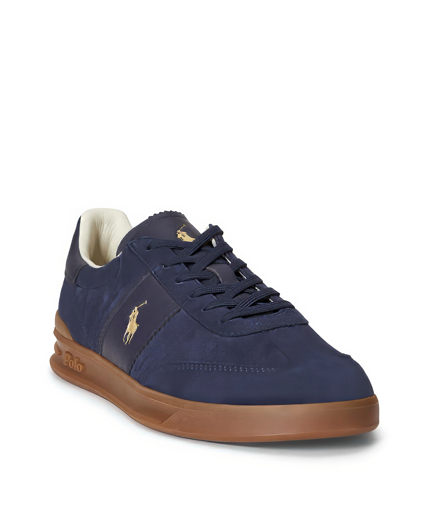 Polo Ralph Lauren Heritage Aera Suede Trainers - Navy | Jacamo